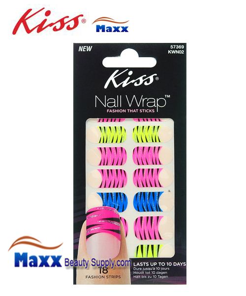 Kiss Nail Wrap Fashion Sticks 18 Strip Nail Art Sticker